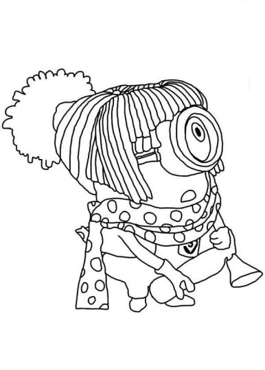 Minions Christmas Coloring Pages - Part 1